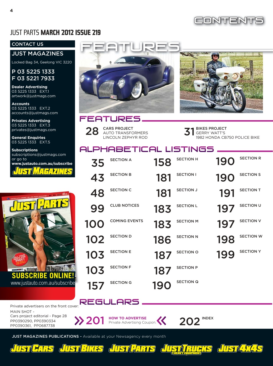 JUST PARTS Preview Pages