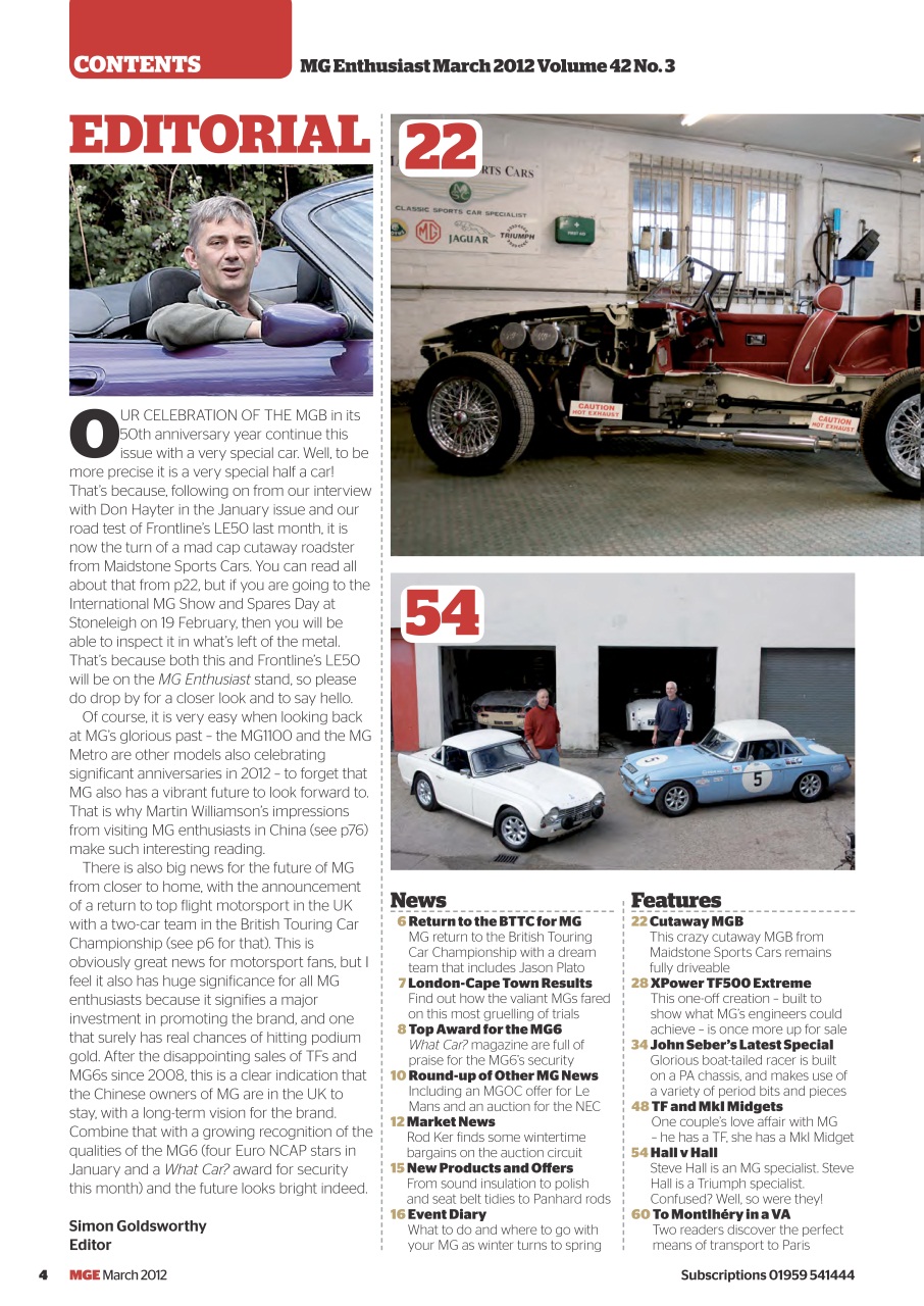 MG Enthusiast Preview Pages