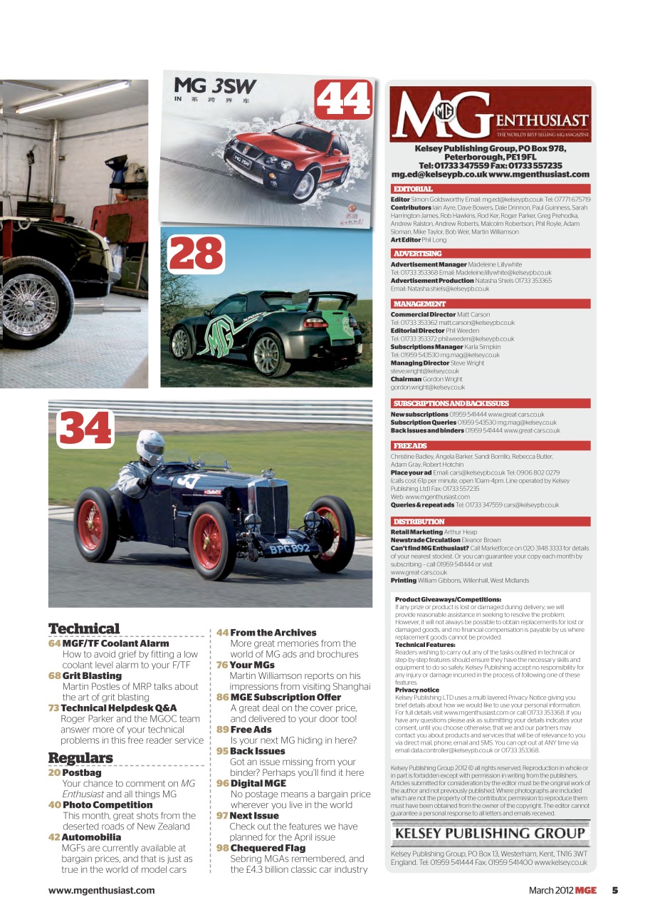 MG Enthusiast Preview Pages