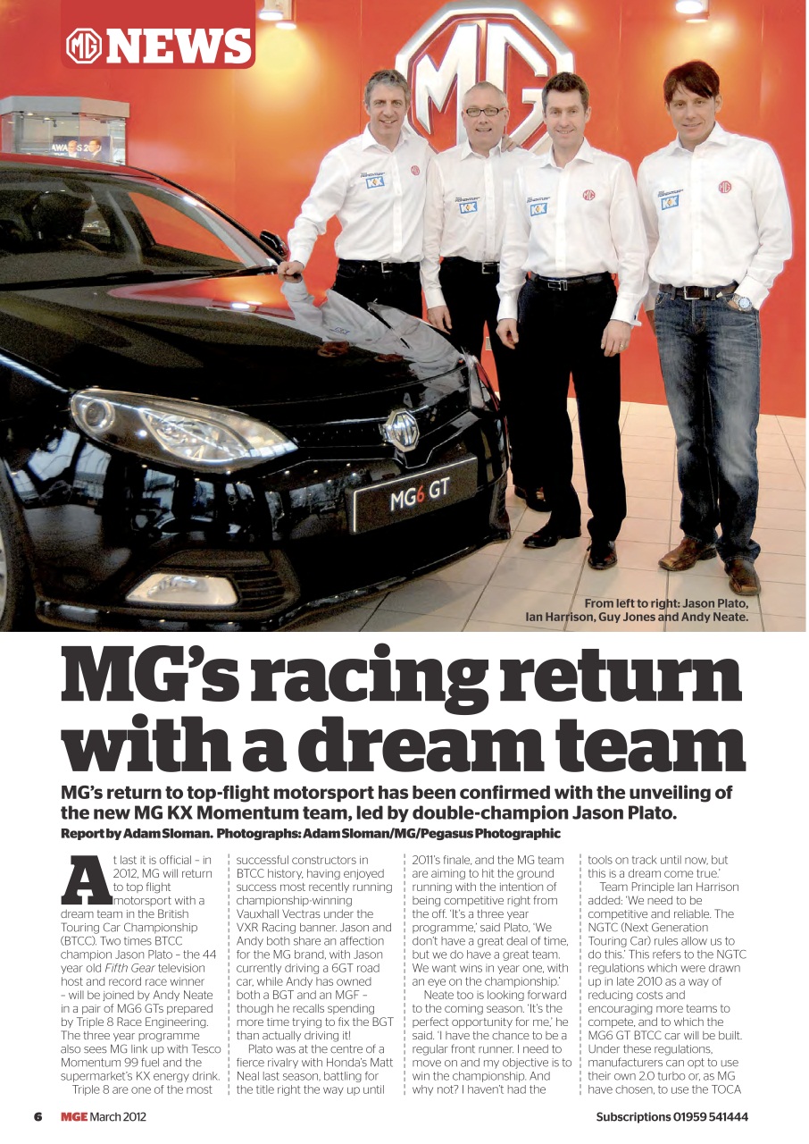 MG Enthusiast Preview Pages