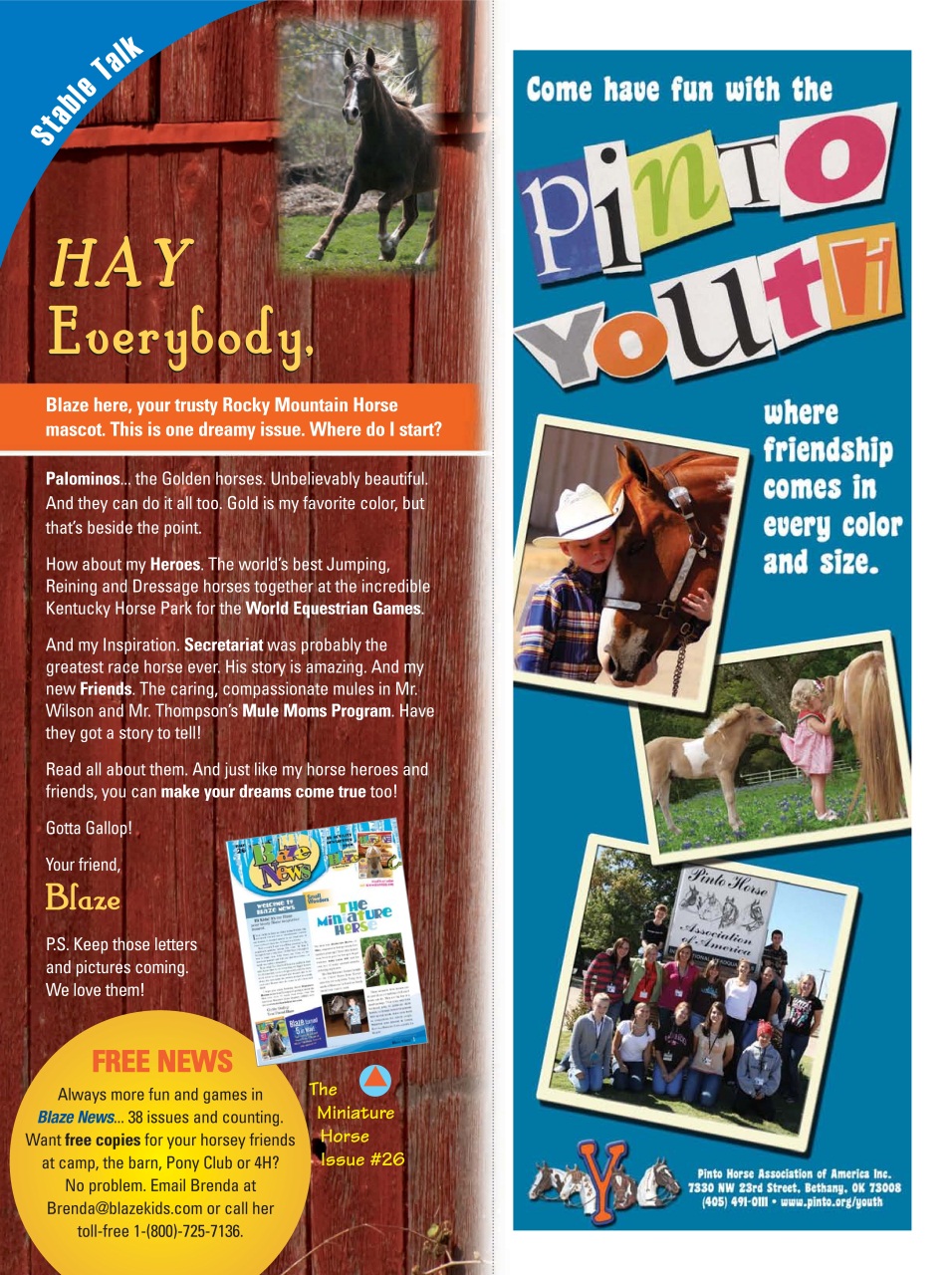 Blaze Magazine For Horse Crazy Kids Preview Pages