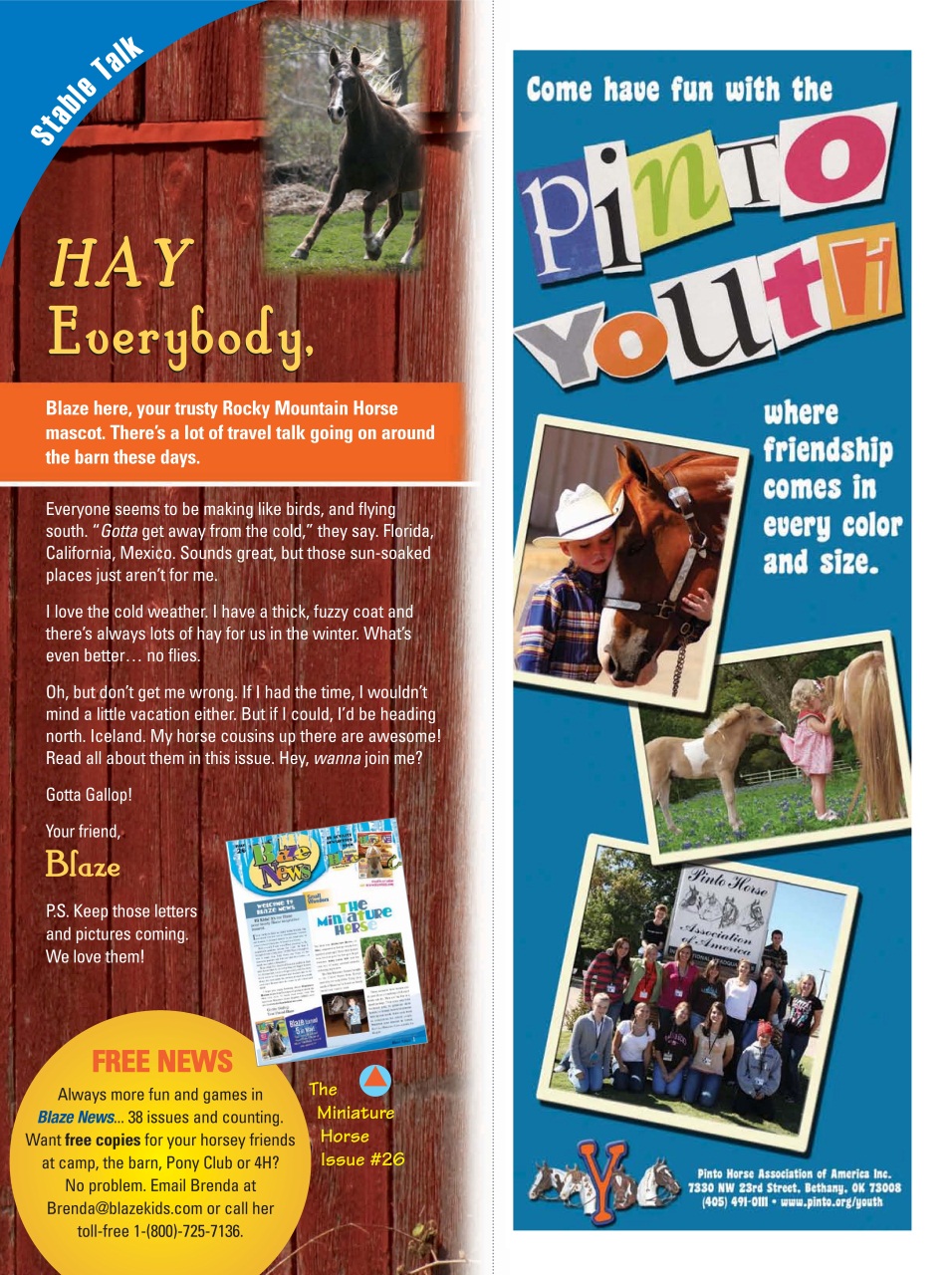 Blaze Magazine For Horse Crazy Kids Preview Pages