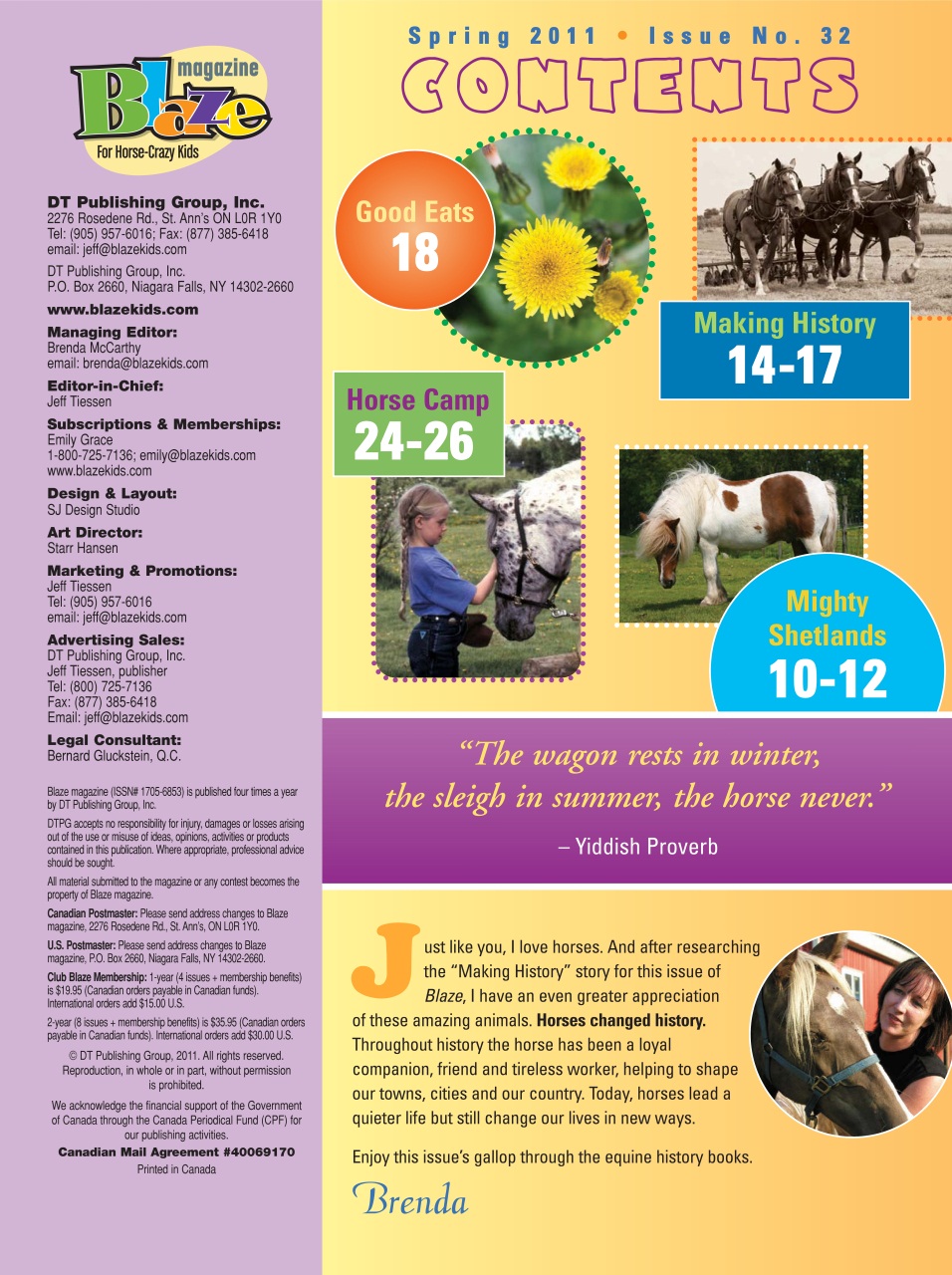 Blaze Magazine For Horse Crazy Kids Preview Pages