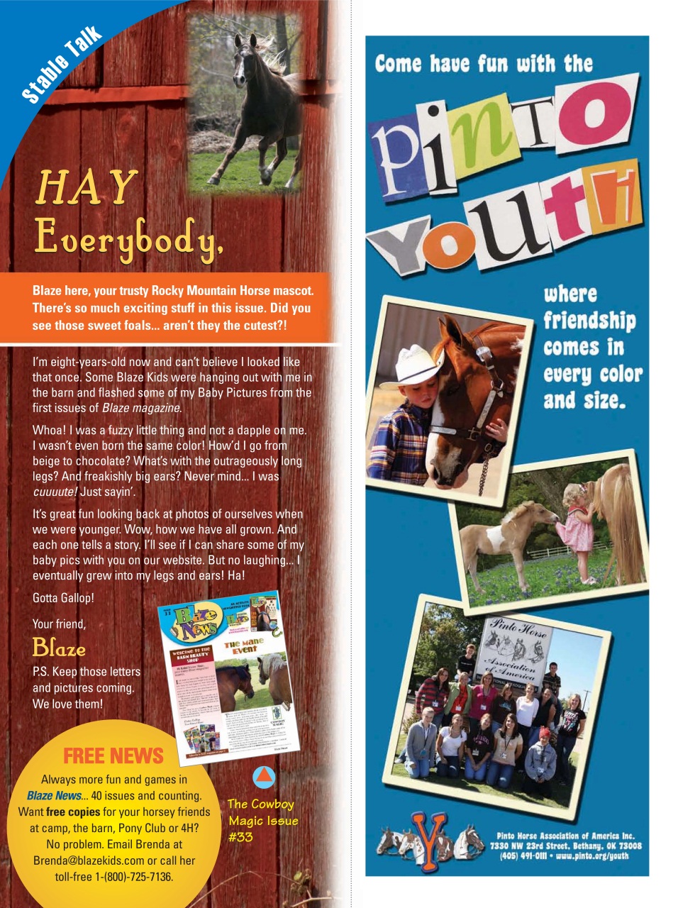 Blaze Magazine For Horse Crazy Kids Preview Pages