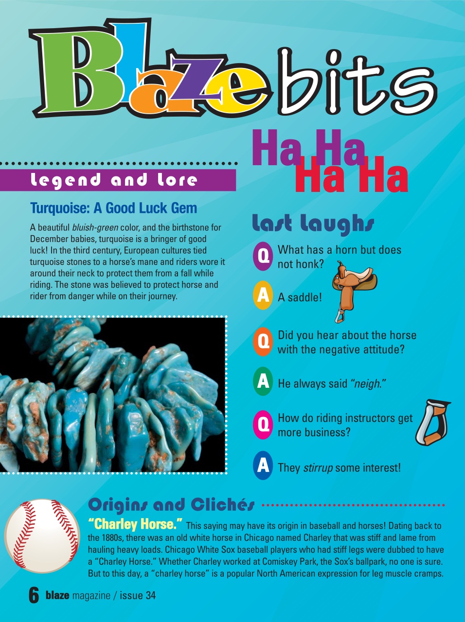 Blaze Magazine For Horse Crazy Kids Preview Pages