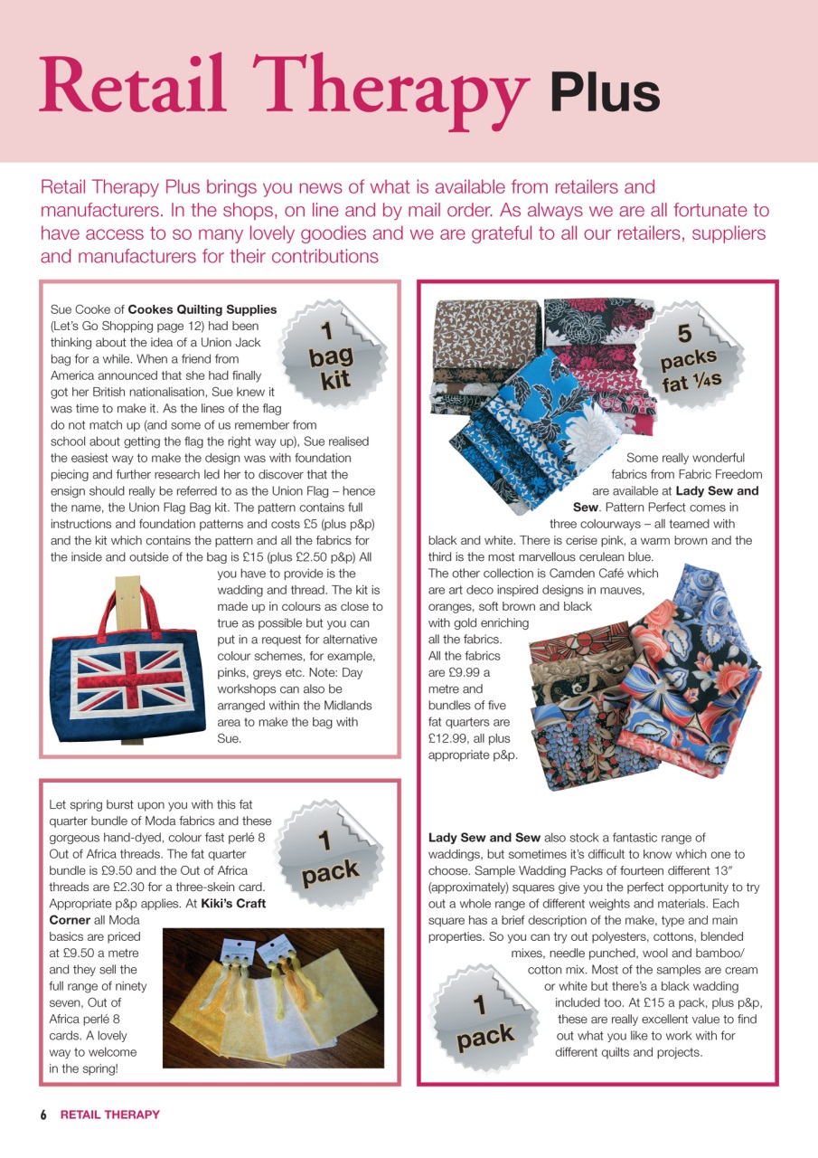 Patchwork and Quilting Preview Pages