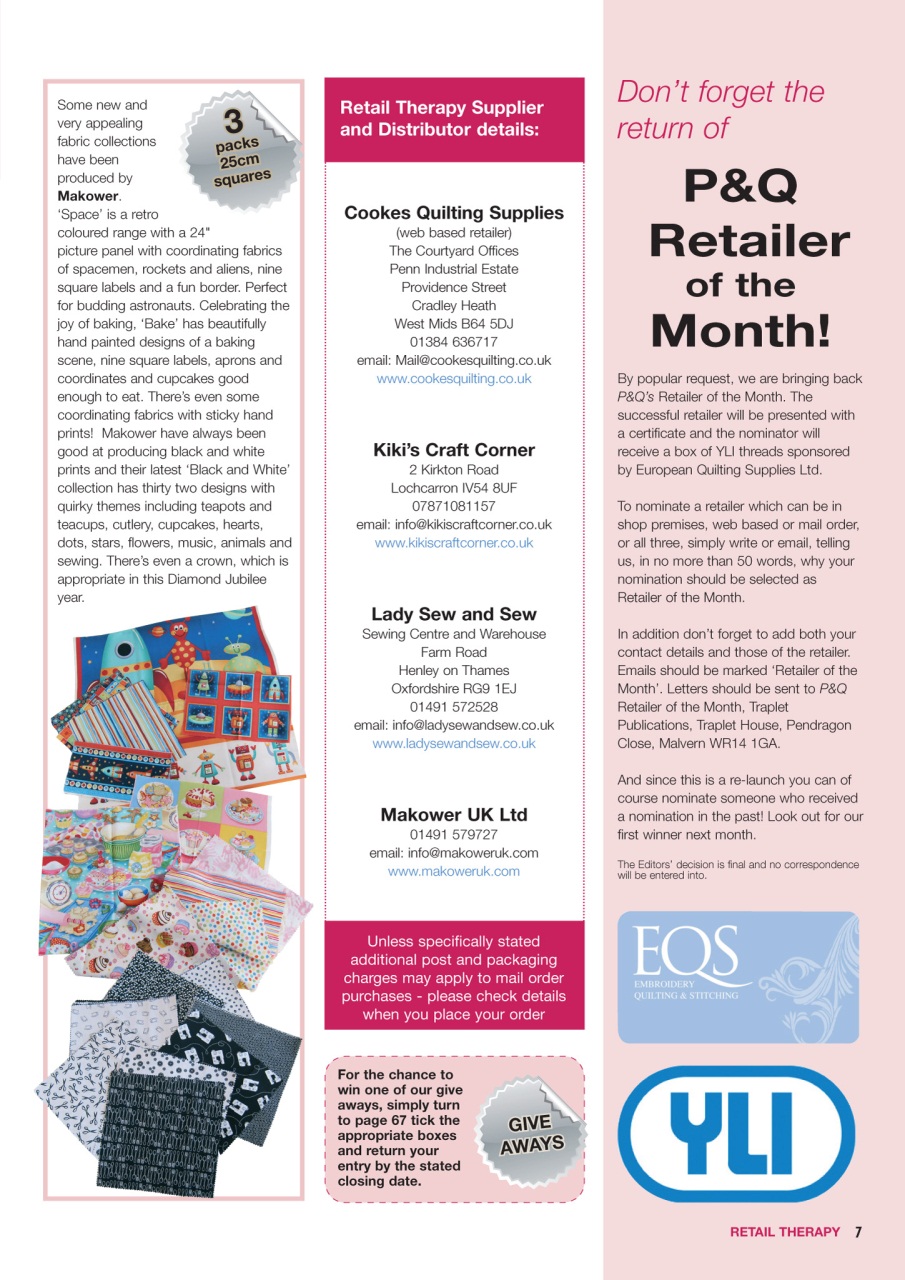 Patchwork and Quilting Preview Pages