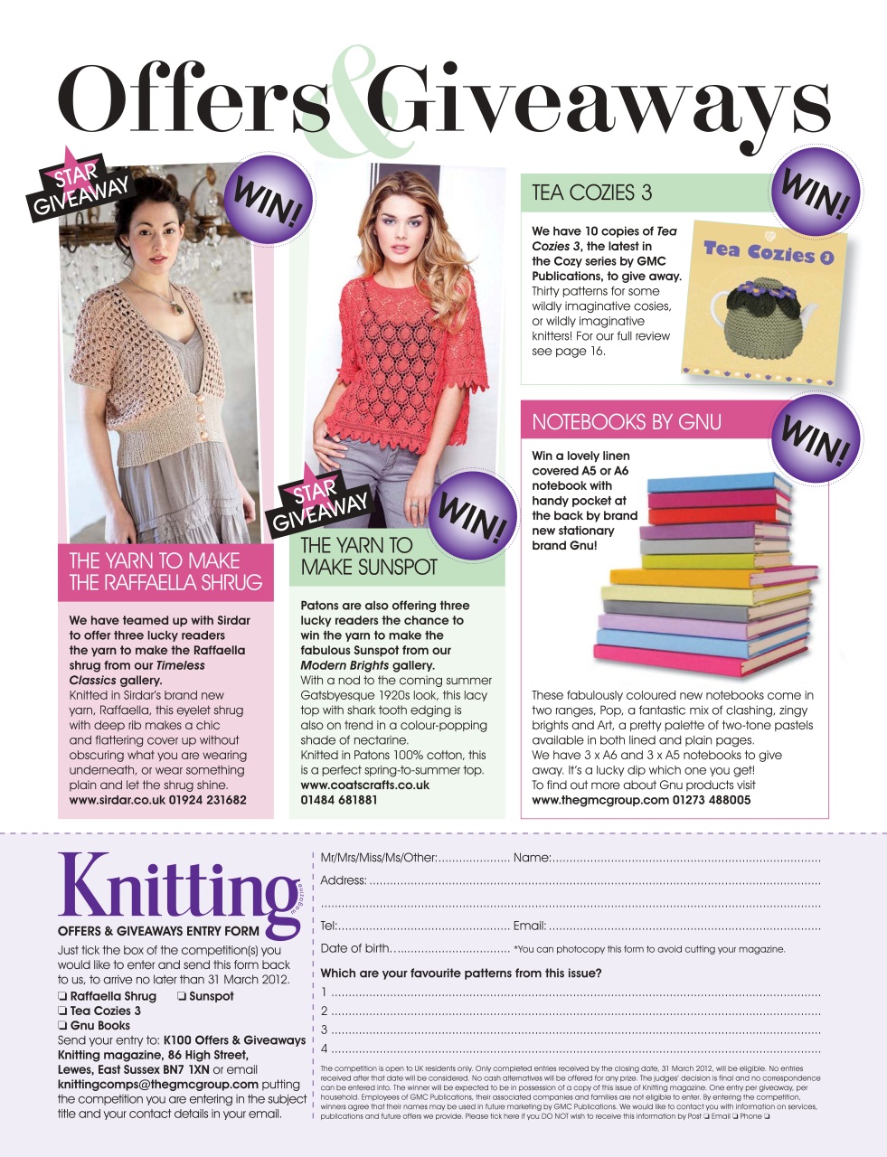 Knitting Preview Pages