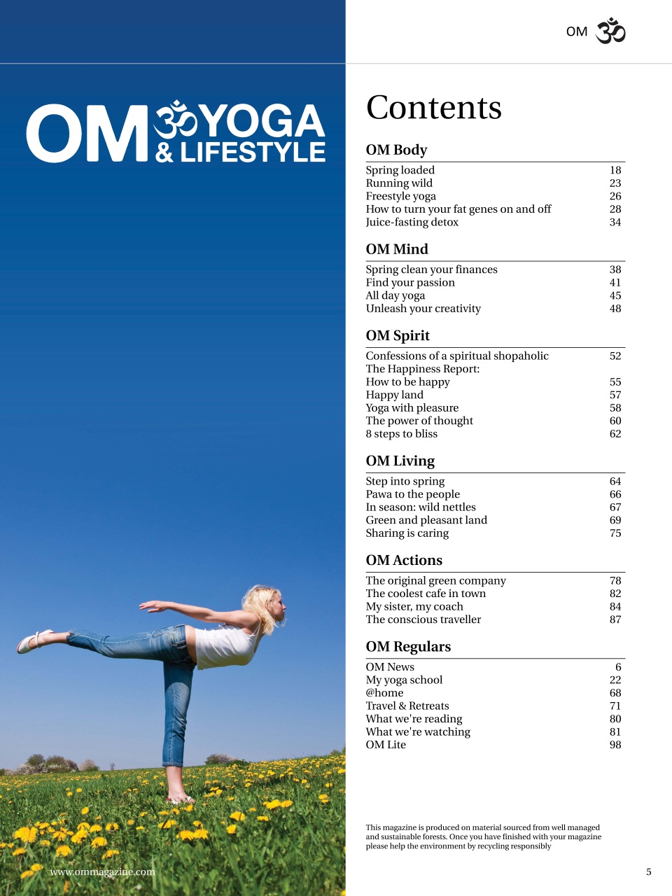 OM Yoga Magazine Preview Pages