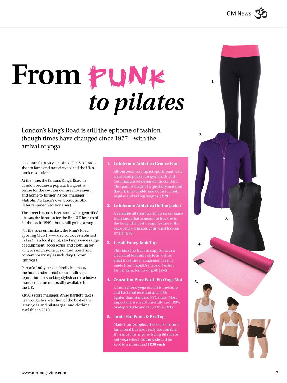 OM Yoga Magazine Preview Pages