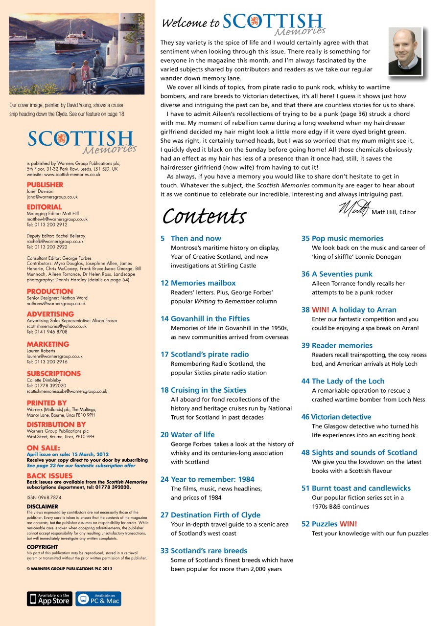 Scottish Memories Preview Pages