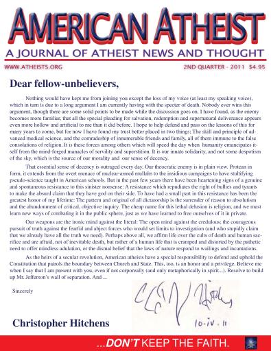 American Atheist issue 
