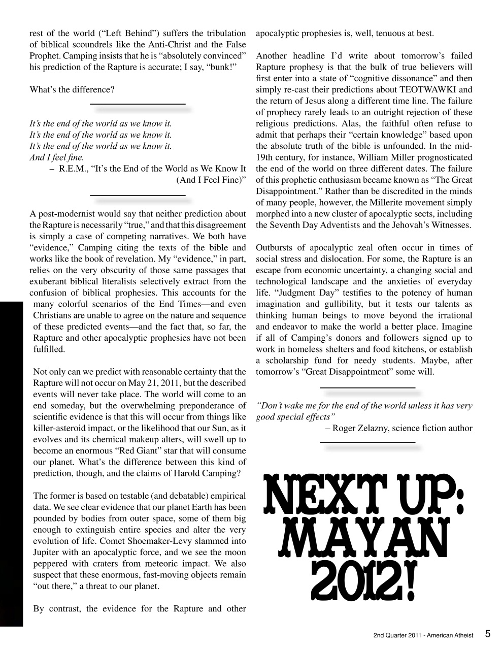 American Atheist Preview Pages