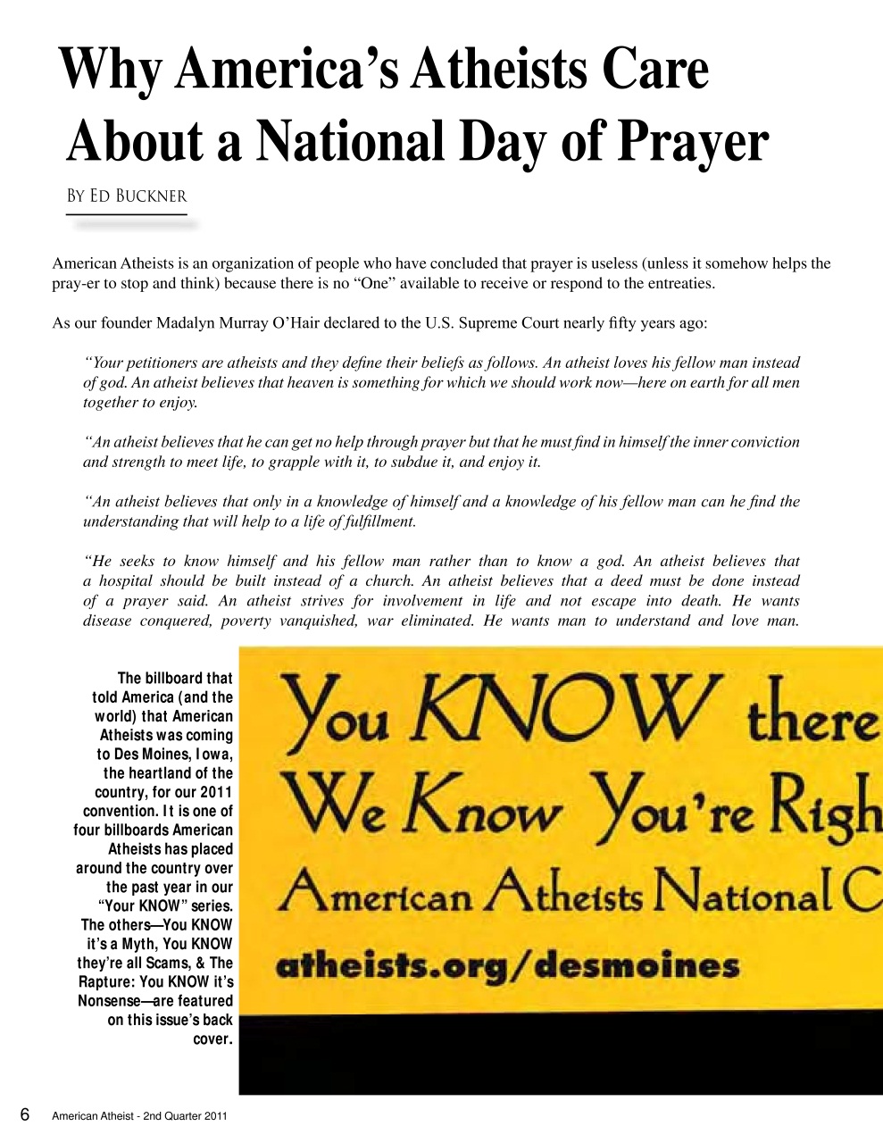 American Atheist Preview Pages