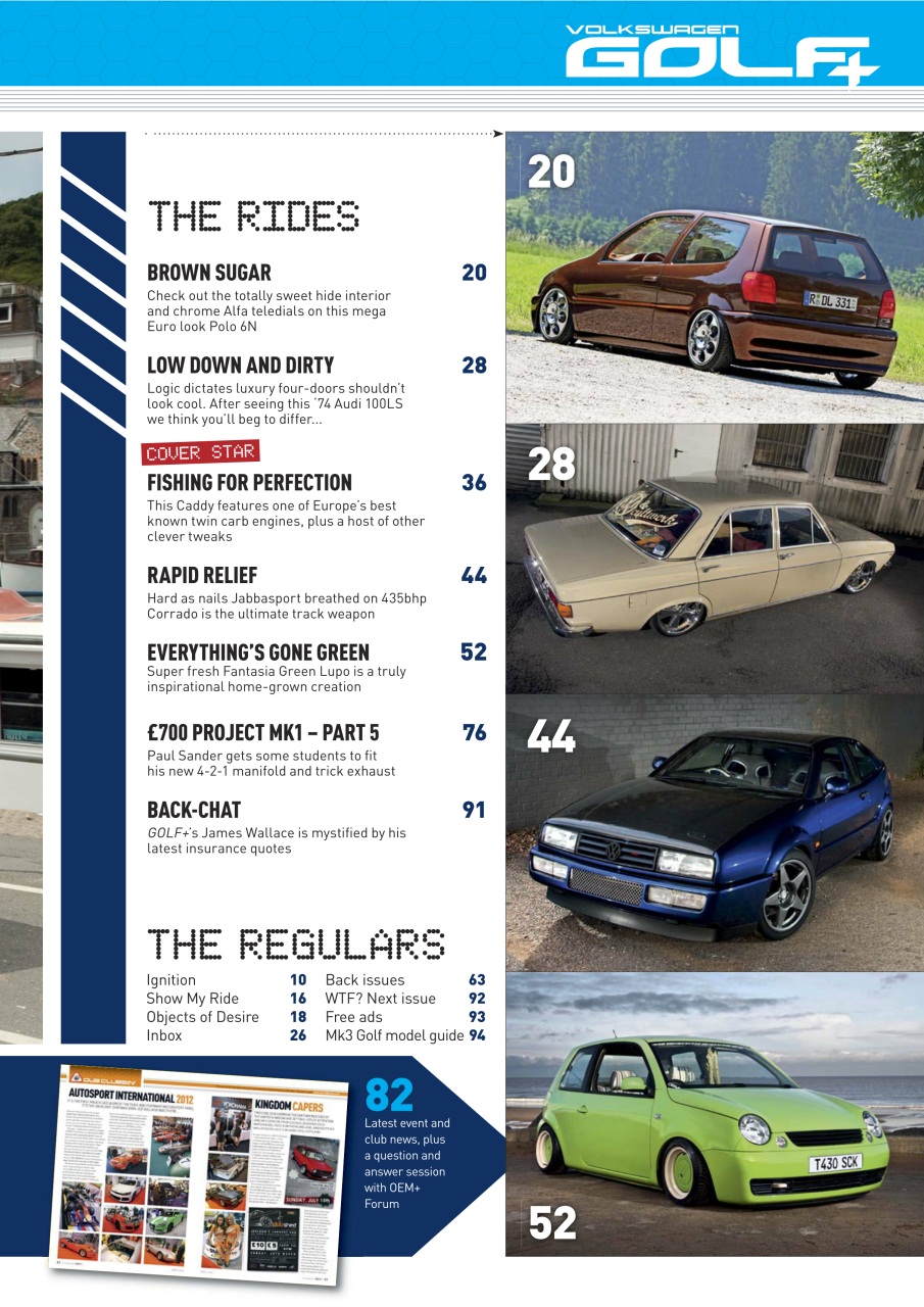 Volkswagen Golf + Preview Pages