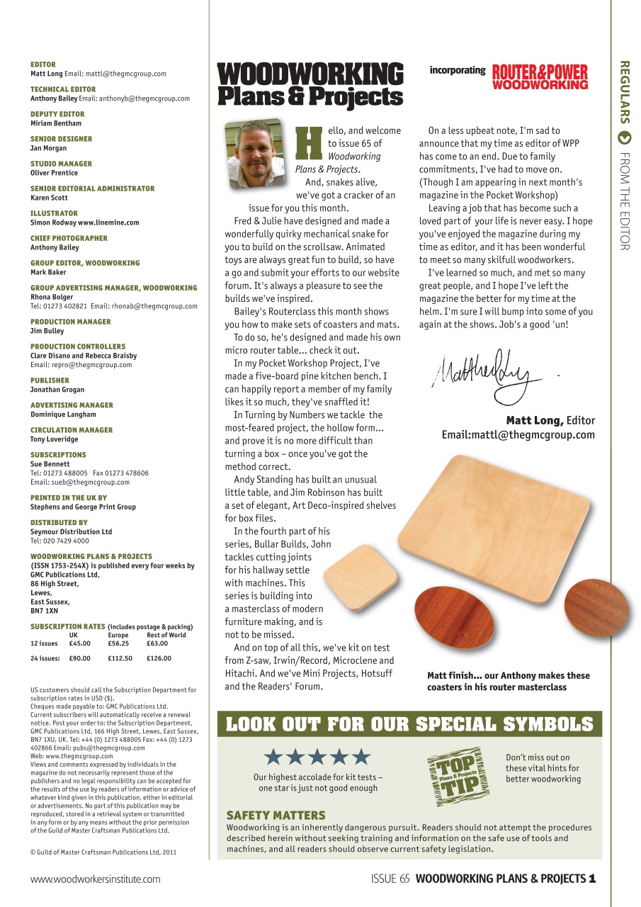 Woodworking Crafts Magazine Preview Pages