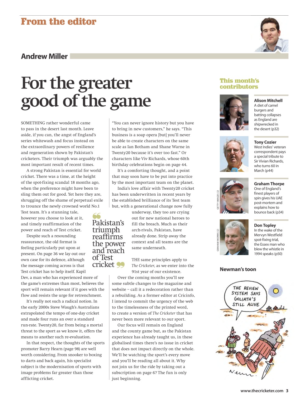 The Cricketer Magazine Preview Pages