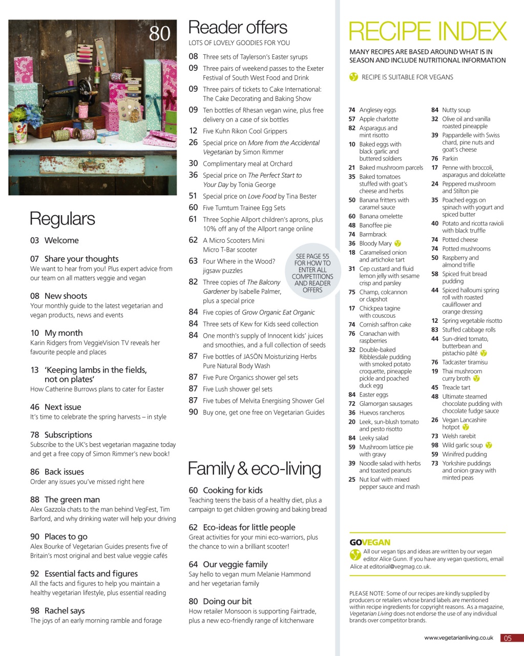 Vegetarian Living Preview Pages