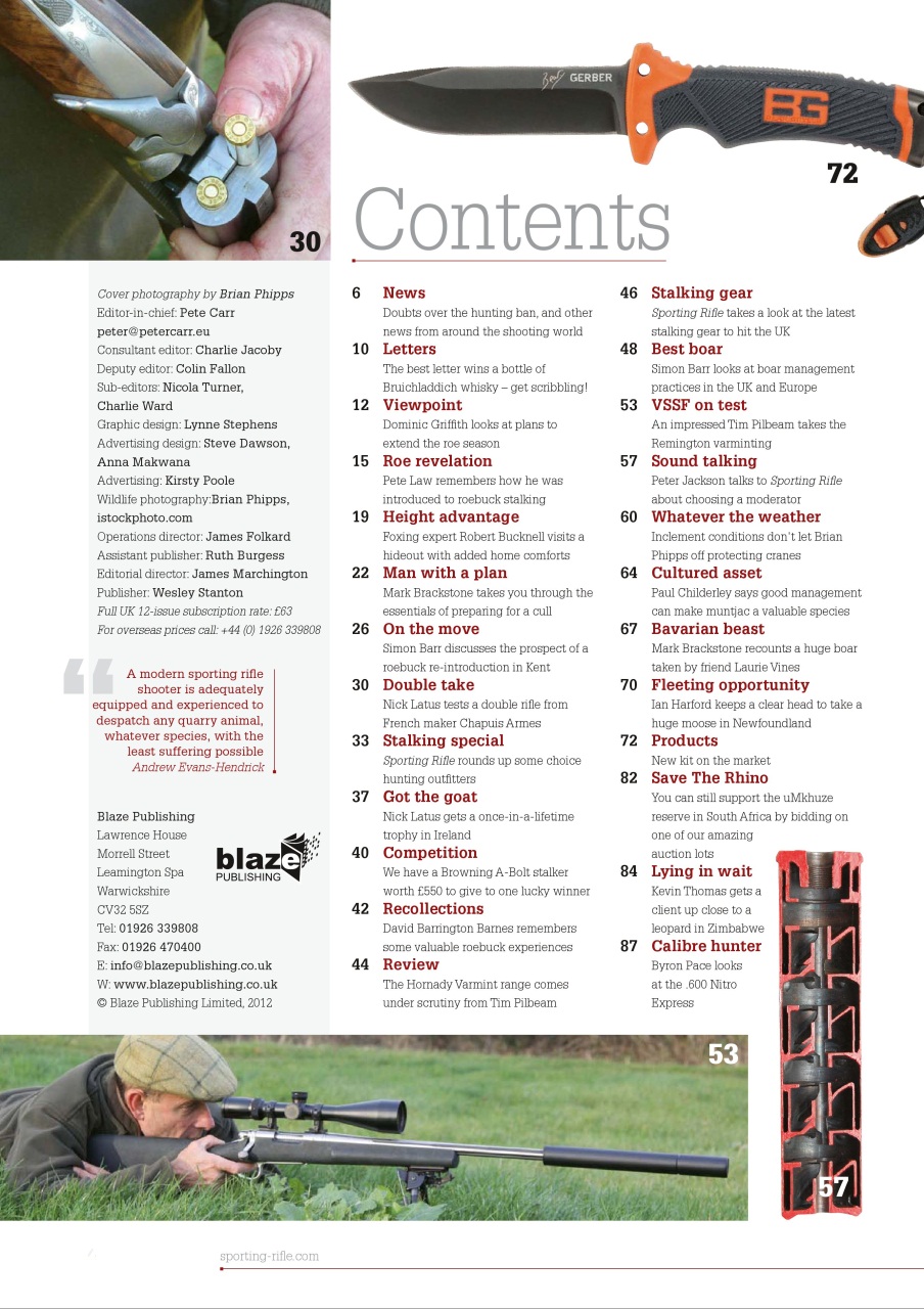 Sporting Rifle Preview Pages