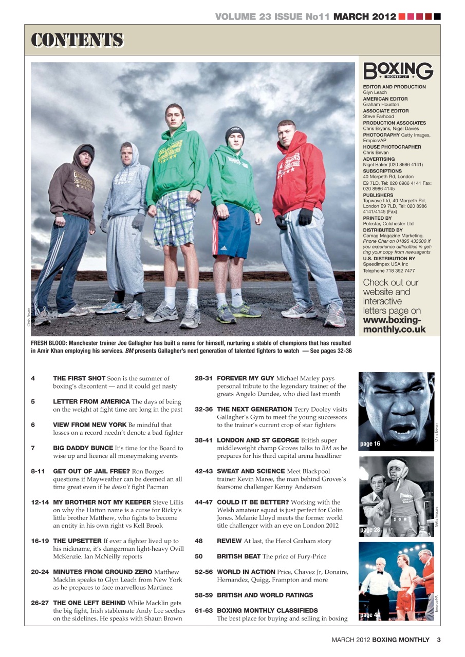 Boxing Monthly Preview Pages
