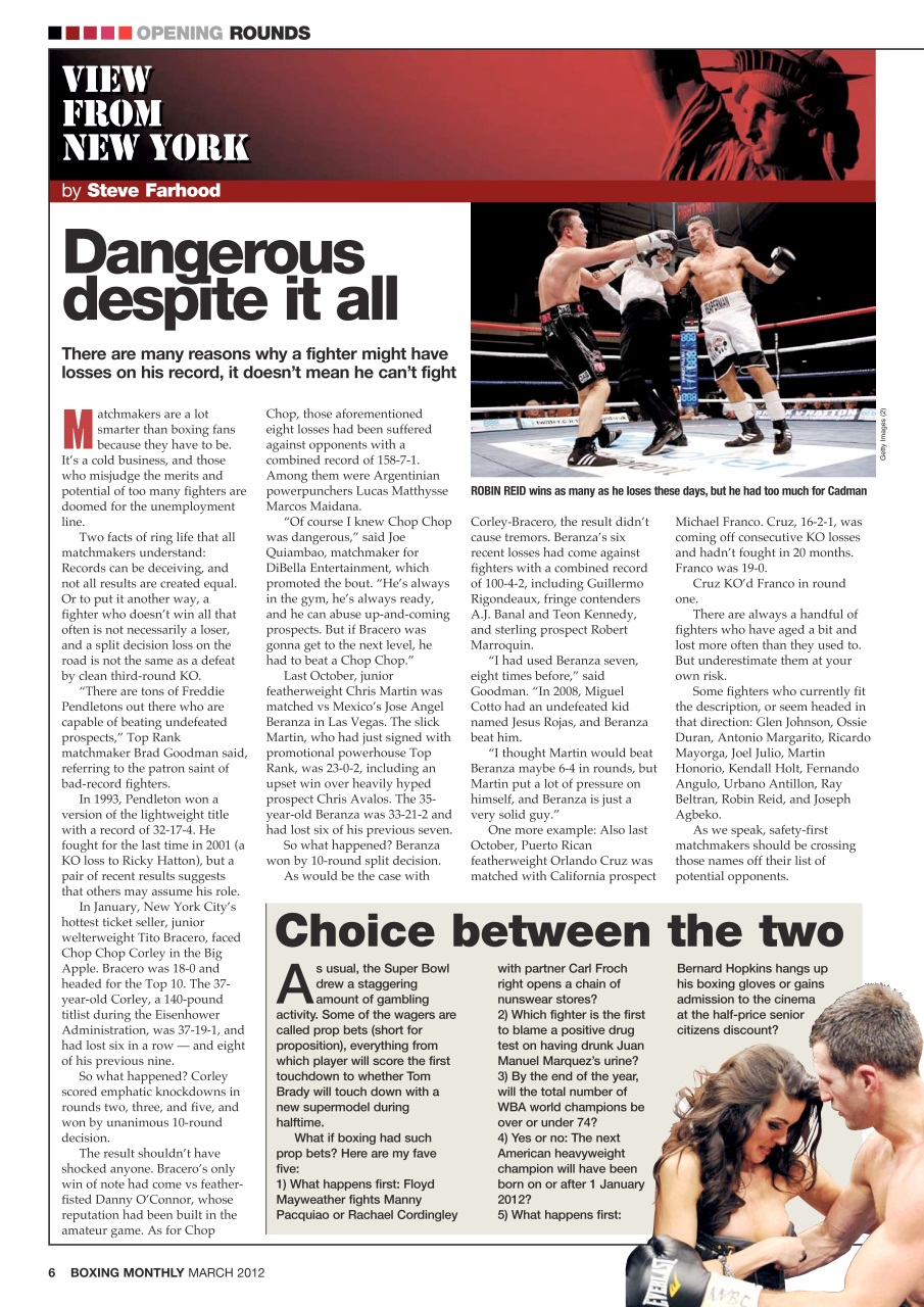 Boxing Monthly Preview Pages
