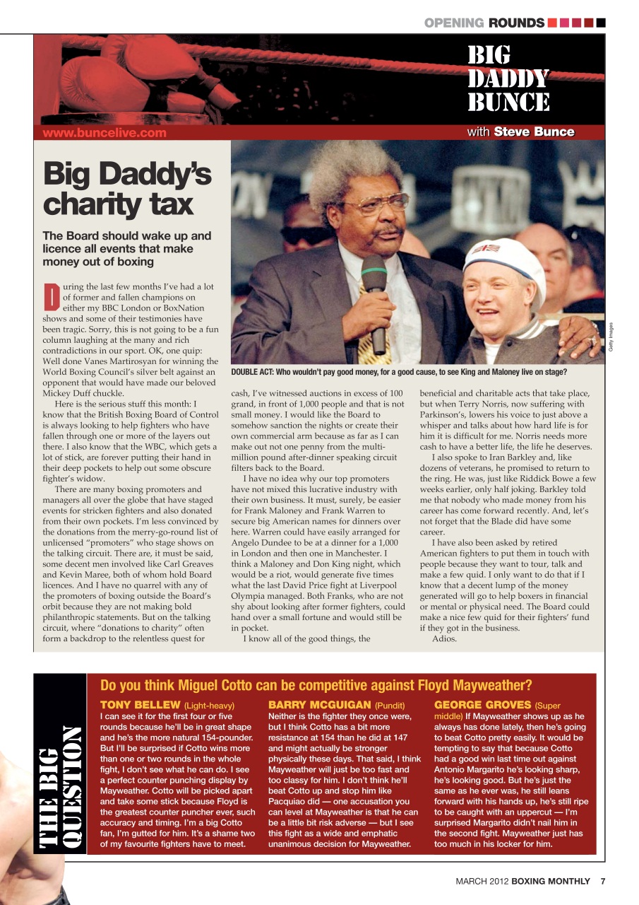 Boxing Monthly Preview Pages