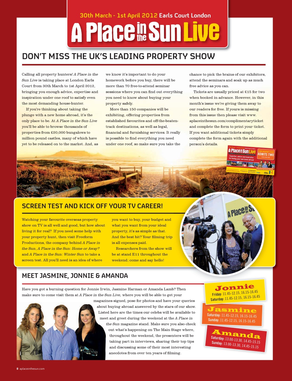 A Place in the Sun Magazine Preview Pages