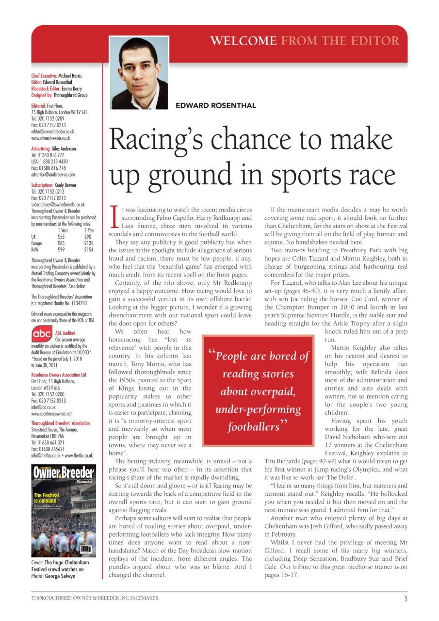 The Owner Breeder Preview Pages