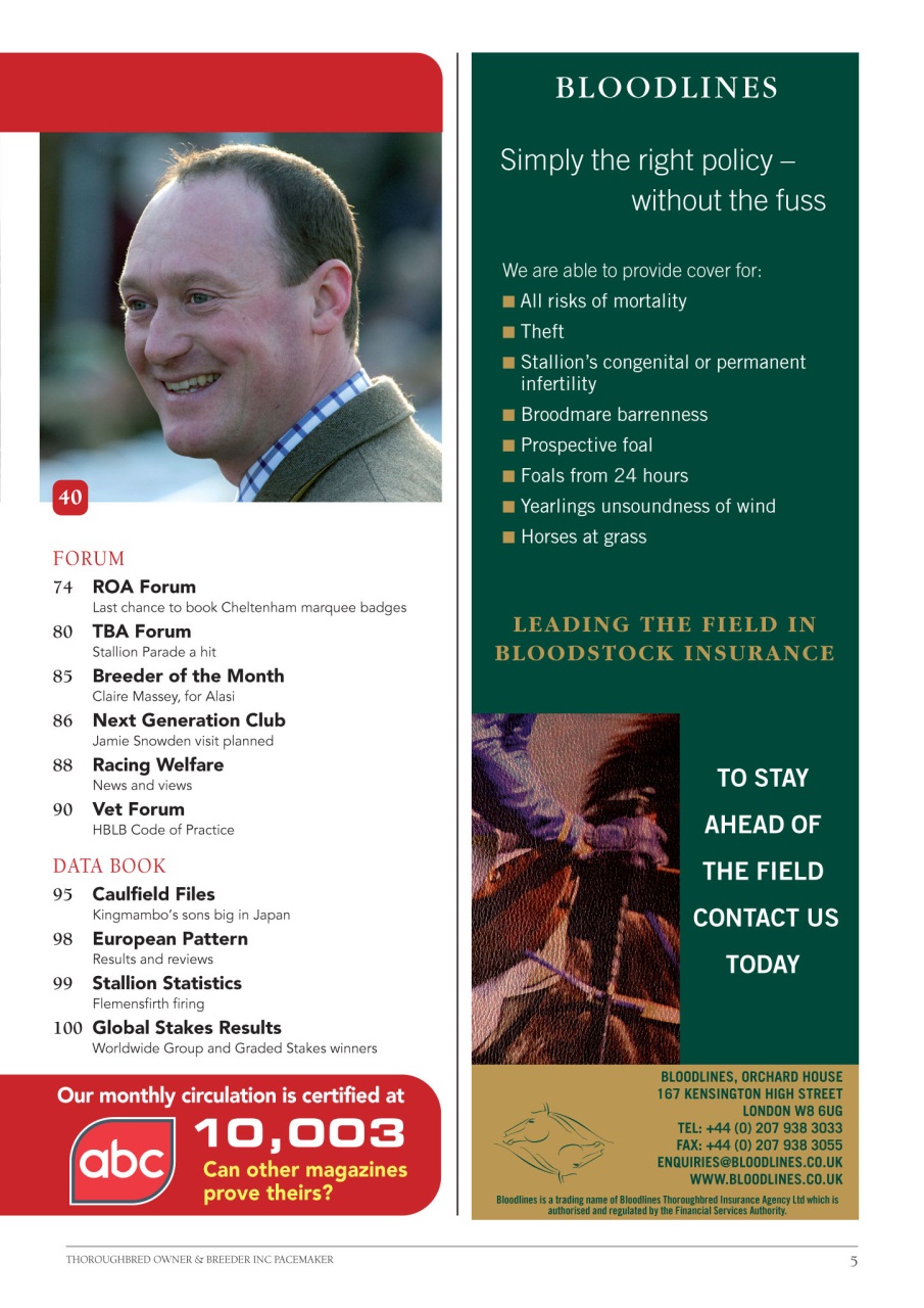 The Owner Breeder Preview Pages