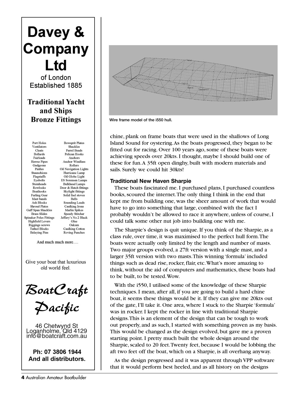 Australian Amateur Boat Builder Preview Pages