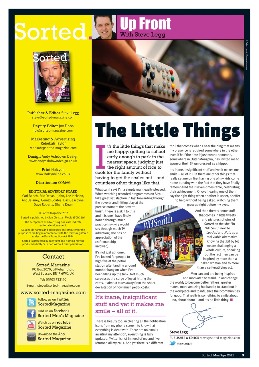 Sorted Magazine – The men's mag with morals Preview Pages