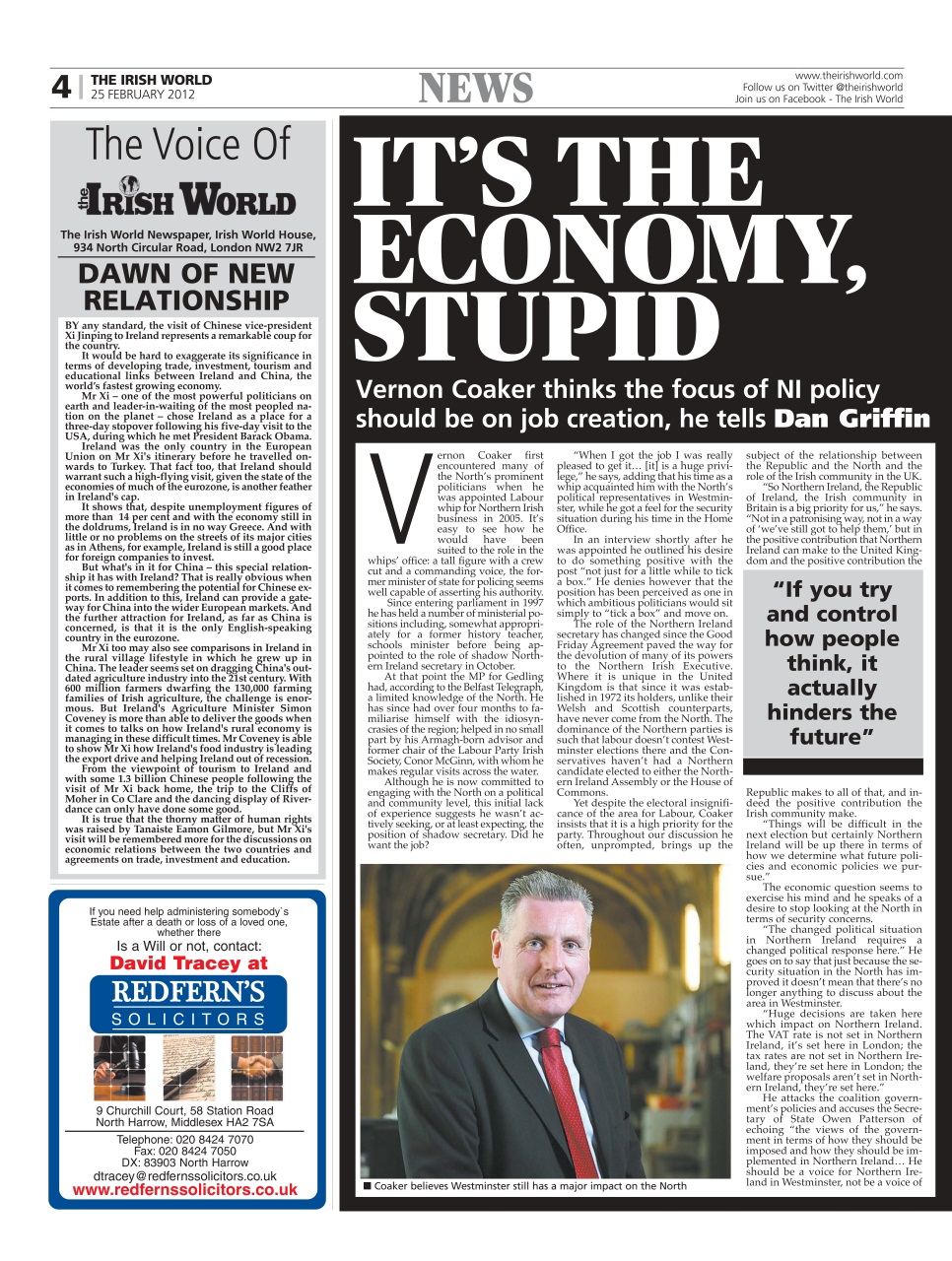 Irish World Preview Pages