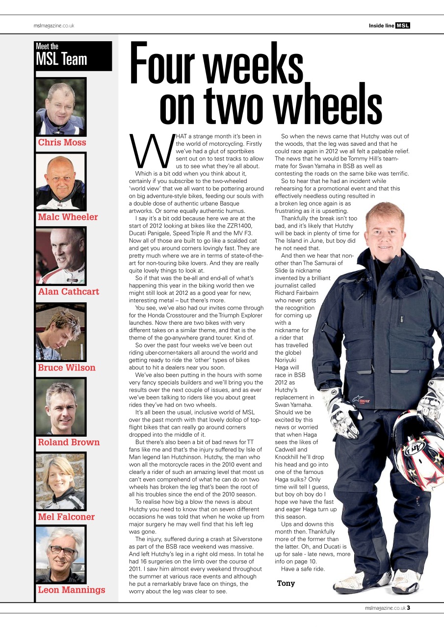 Motorcycle Sport & Leisure Preview Pages