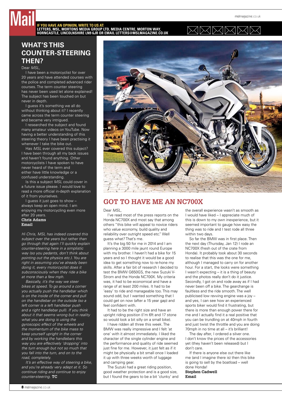 Motorcycle Sport & Leisure Preview Pages