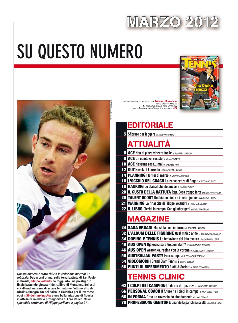 Il Tennis Italiano Preview Pages