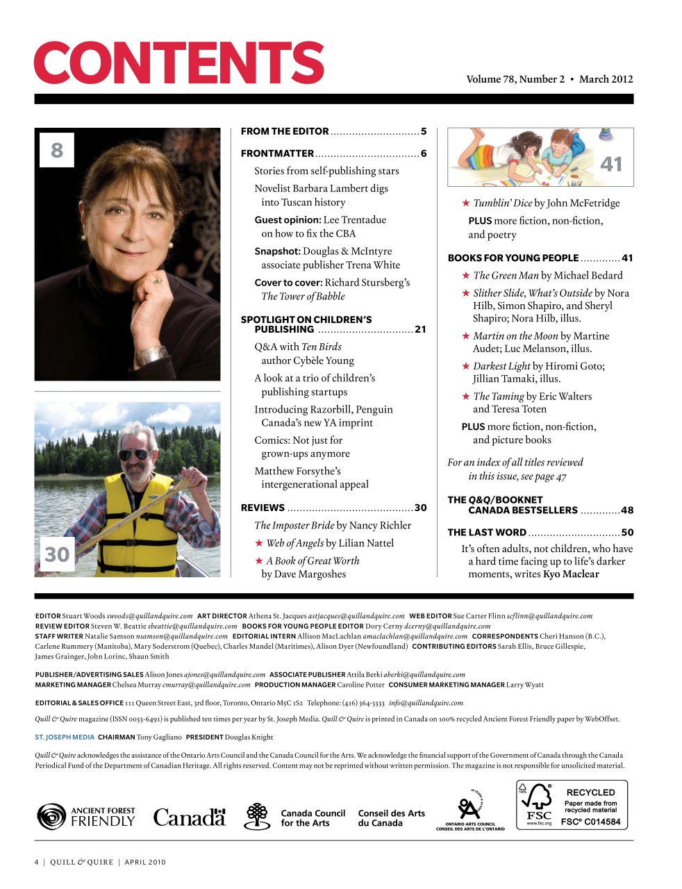 Quill & Quire Preview Pages