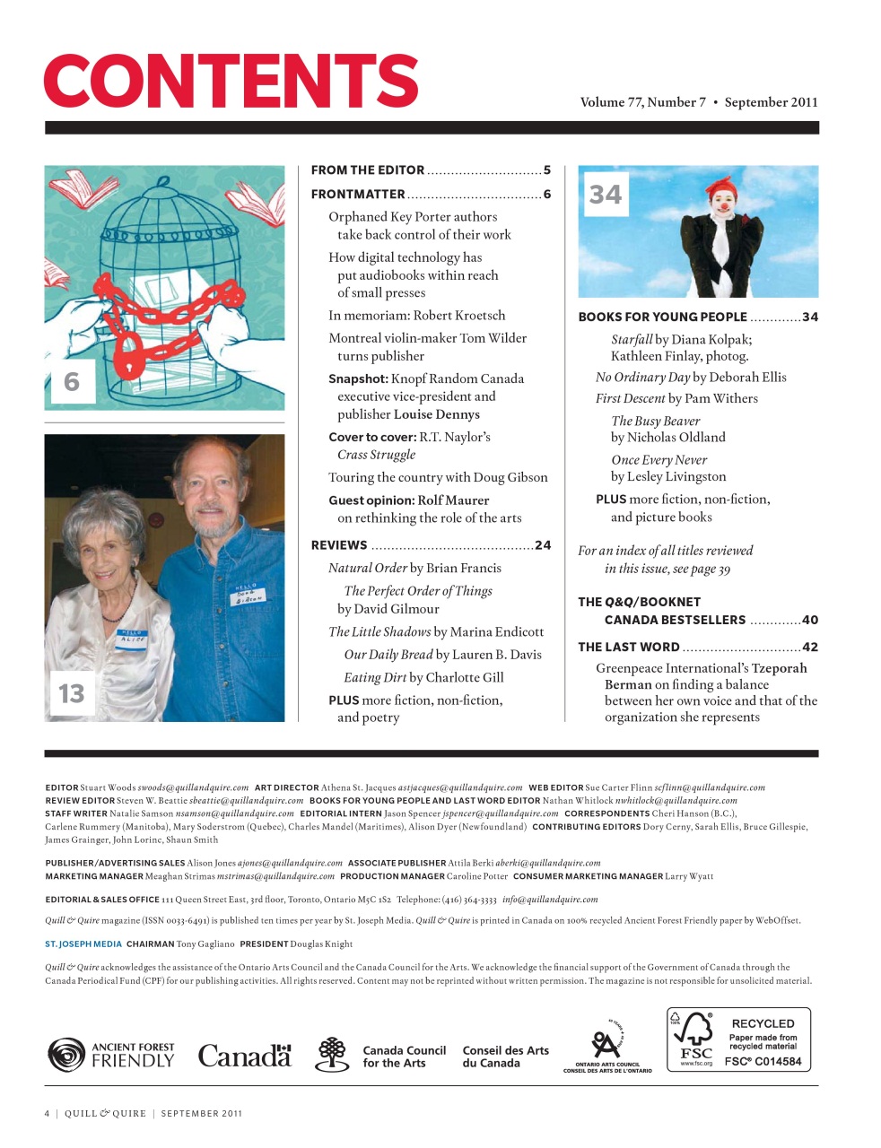 Quill & Quire Preview Pages