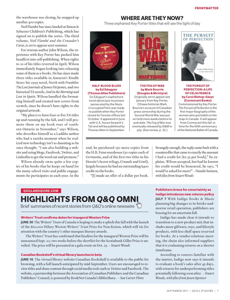 Quill & Quire Preview Pages