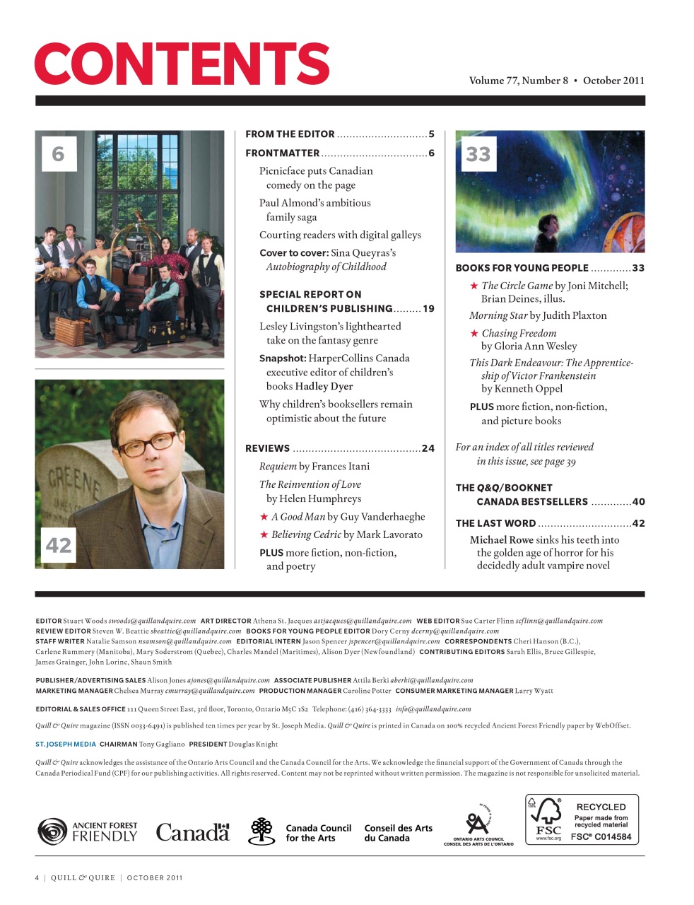 Quill & Quire Preview Pages