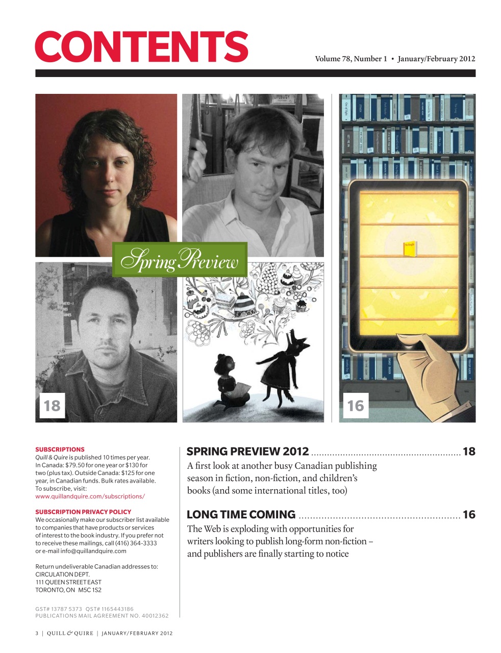 Quill & Quire Preview Pages