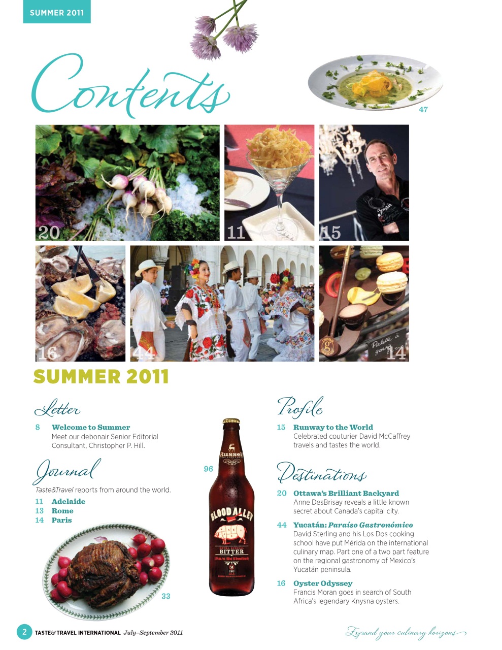 Taste & Travel International Preview Pages