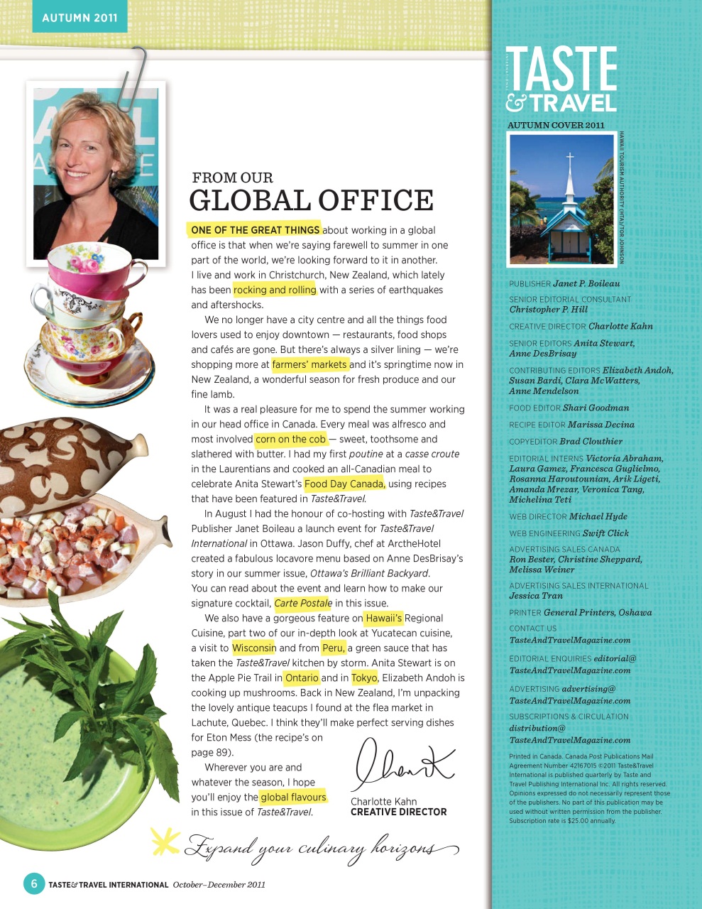 Taste & Travel International Preview Pages