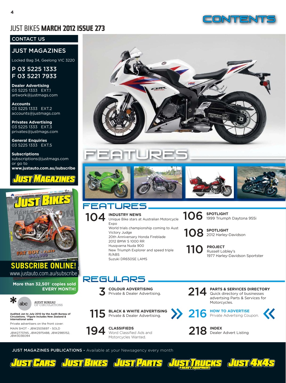 JUST BIKES Preview Pages