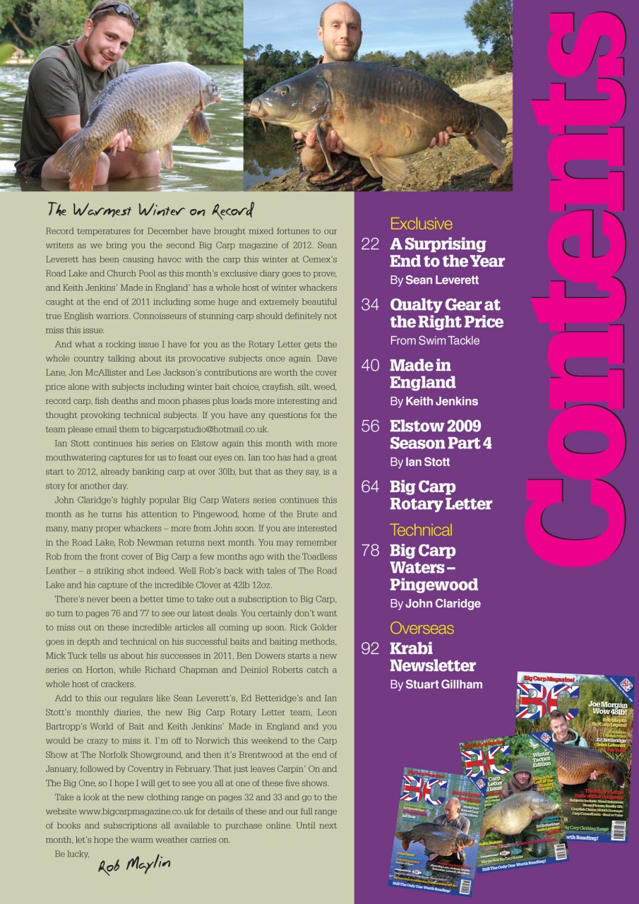Big Carp Magazine Preview Pages