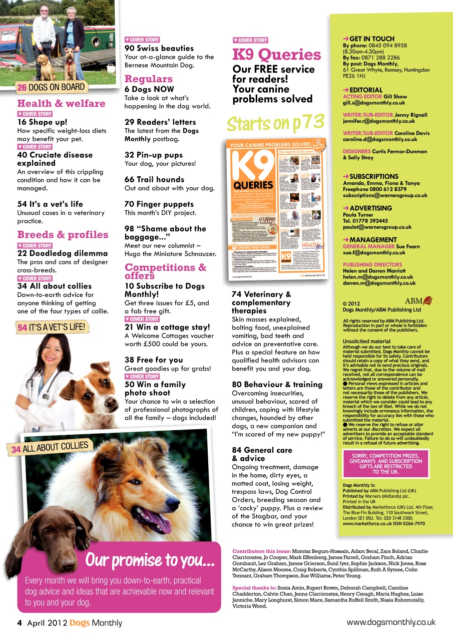 Dogs Monthly Preview Pages