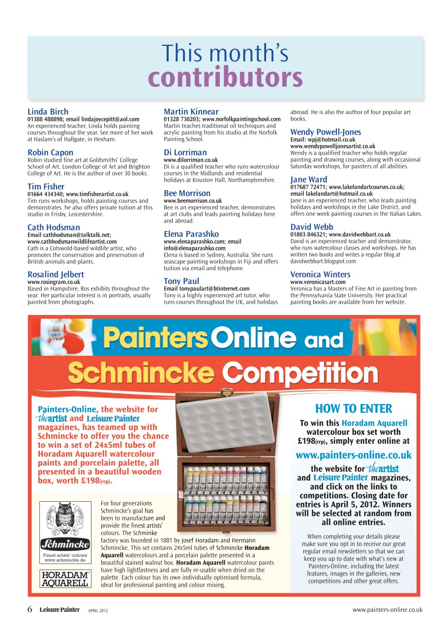 Leisure Painter & The Artist Preview Pages