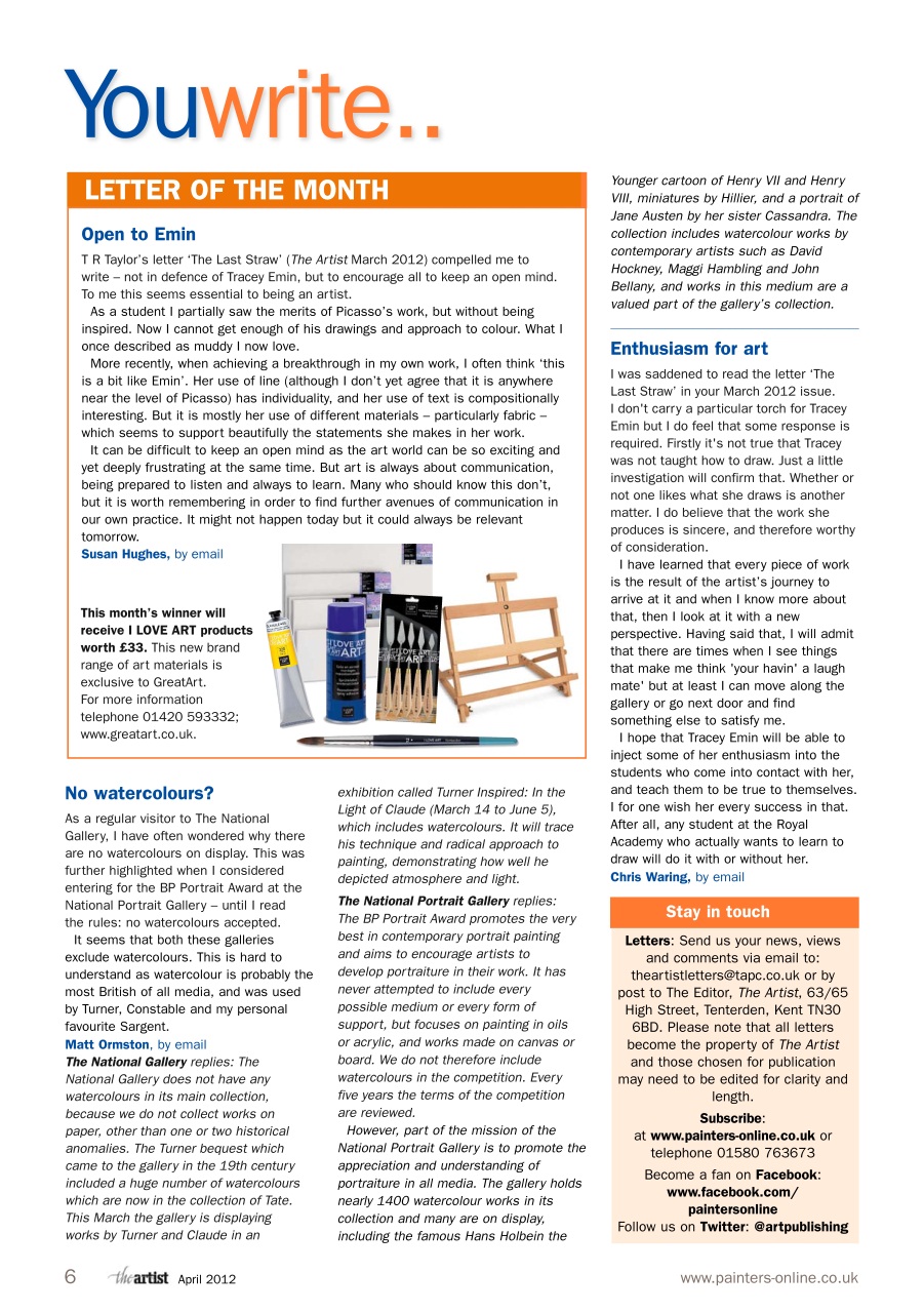 The Artist Preview Pages