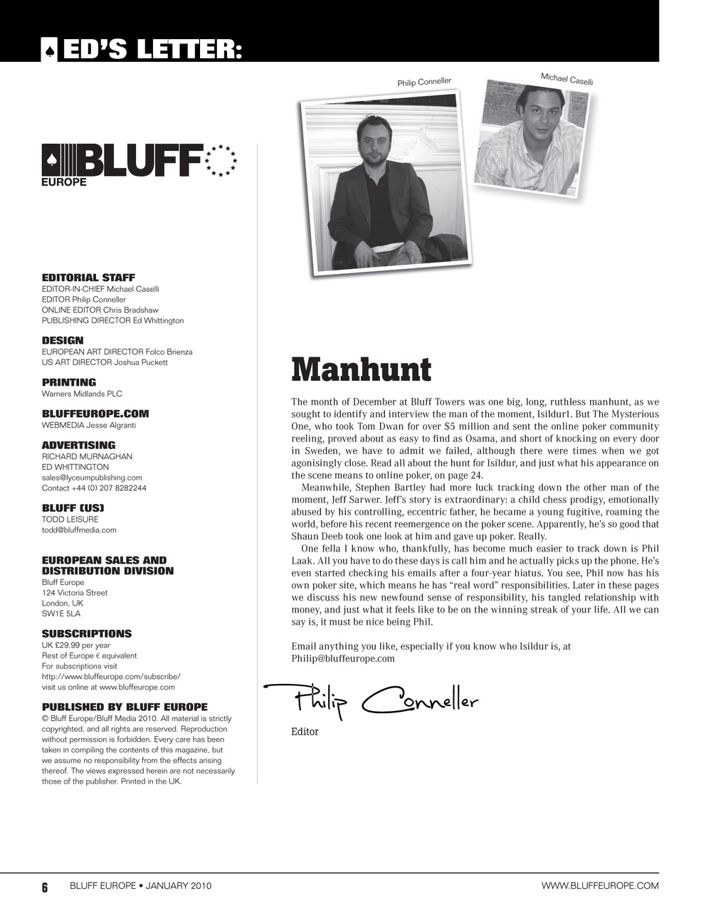 Bluff Europe Preview Pages
