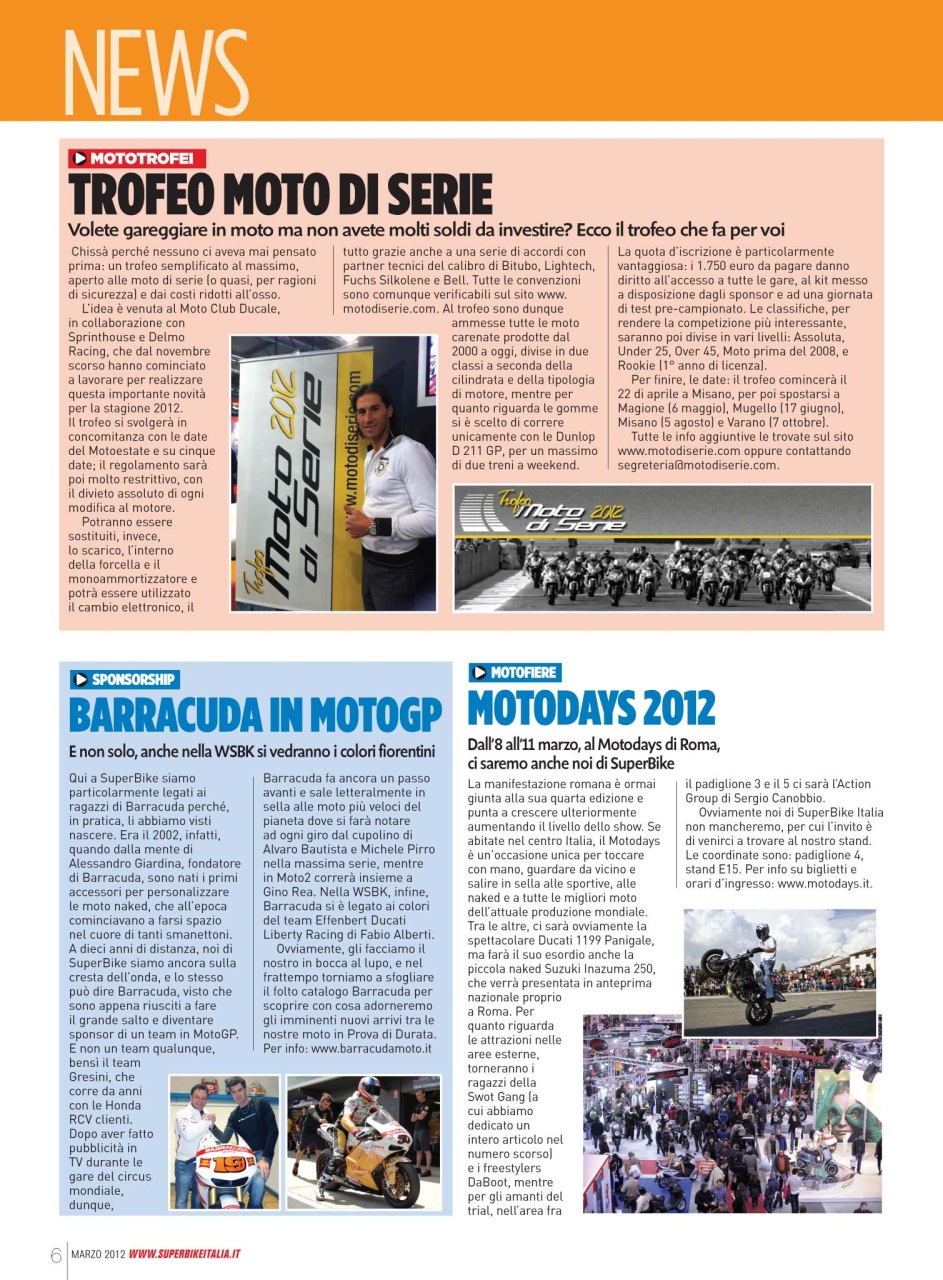 Superbike Italia Preview Pages