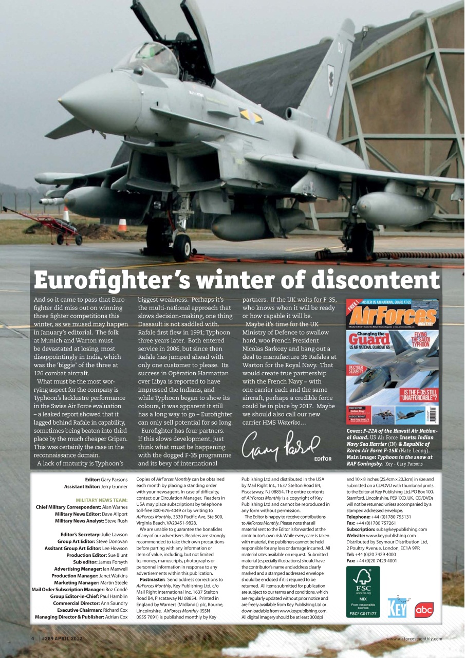 AirForces Monthly Preview Pages